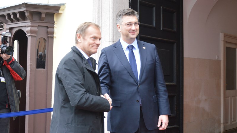 Predsjednik Vlade Plenković s predsjednikom Europskoga vijeća Tuskom